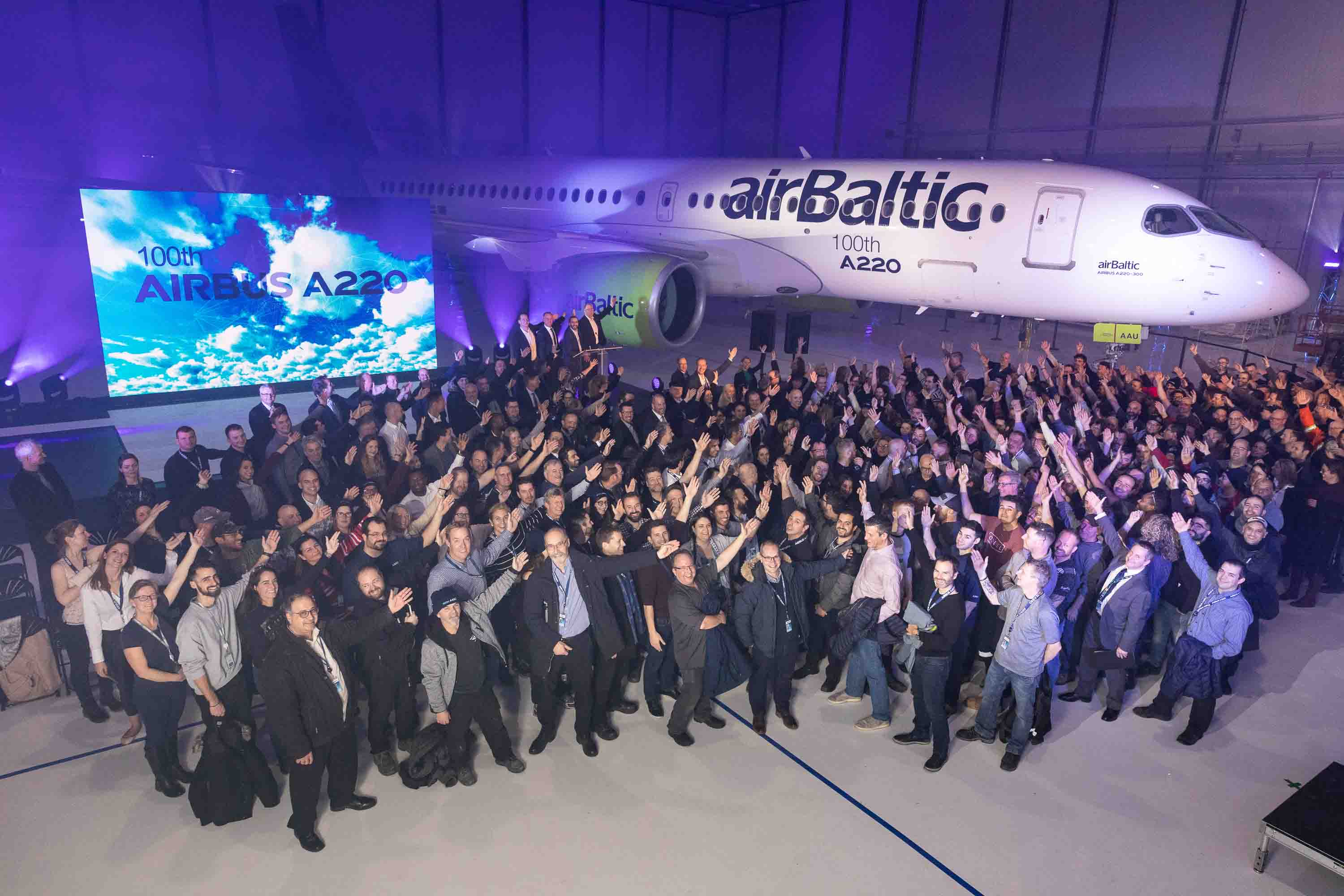 Airbus celebrates the 100th A220 aircraft produced | Destination ...