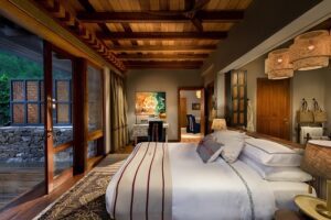 Bhutan Punakha River Lodge Family Suite Bedroom