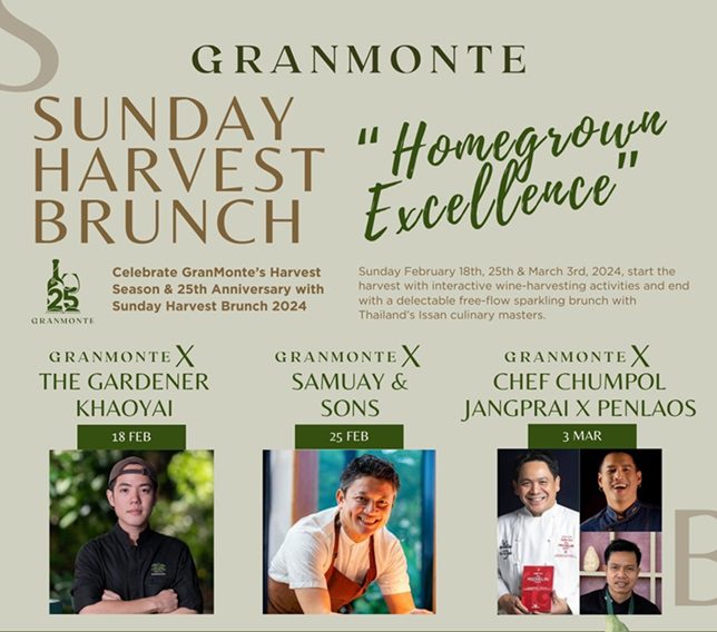 GRANMONTE Sunday Harvest Brunch 2023, 19 February – 12 March