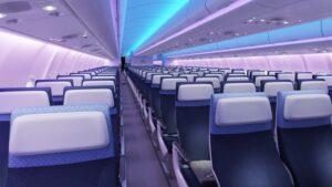 Malaysia Airlines new A330neo aircraft Economy Class Cabin.